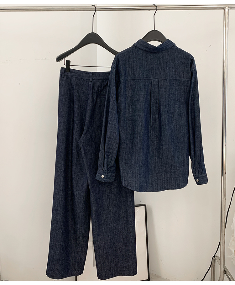 デニムセットアップ ゆったりシルエットデニムセットアップ