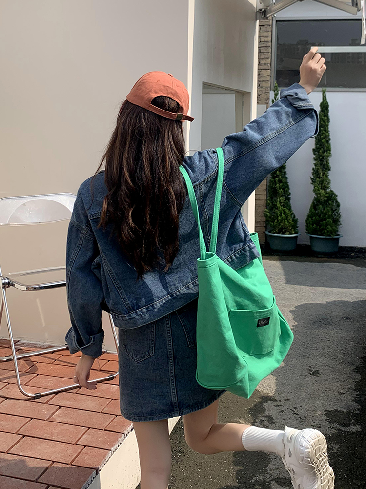 デニムセットアップ こなれ感ジャケット＆ミニスカート