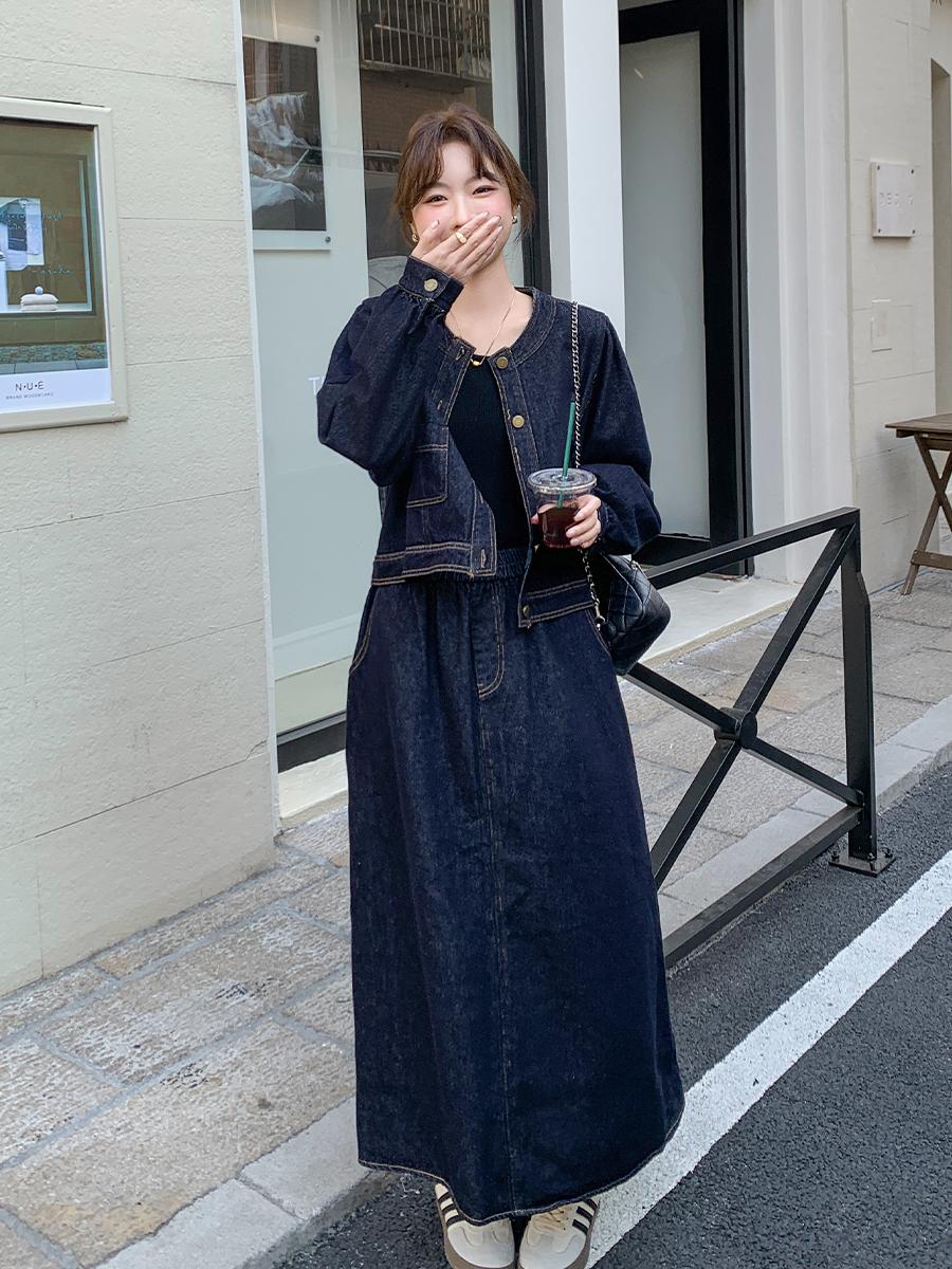 デニムセットアップ ゆったりシルエット デニムセットアップ