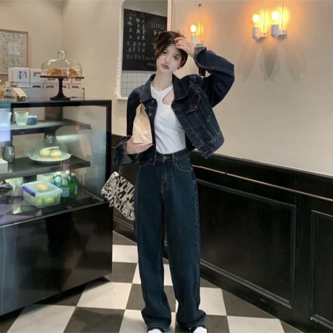 デニムセットアップ ゆったりシルエット ジージャン セットアップ 上下セット