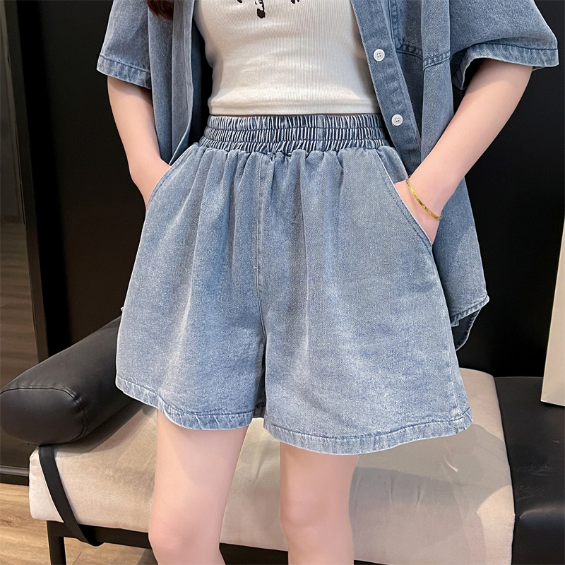 デニムセットアップ ゆったり半袖デニム上下セット