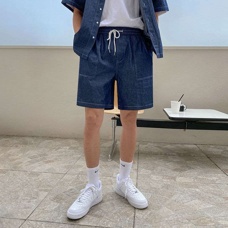 デニムセットアップ 涼風シャツショートパンツセット