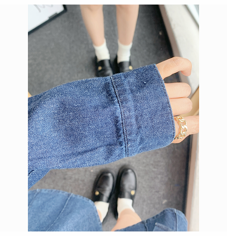 デニムセットアップ ゆったりデニムシャツショートパンツセット