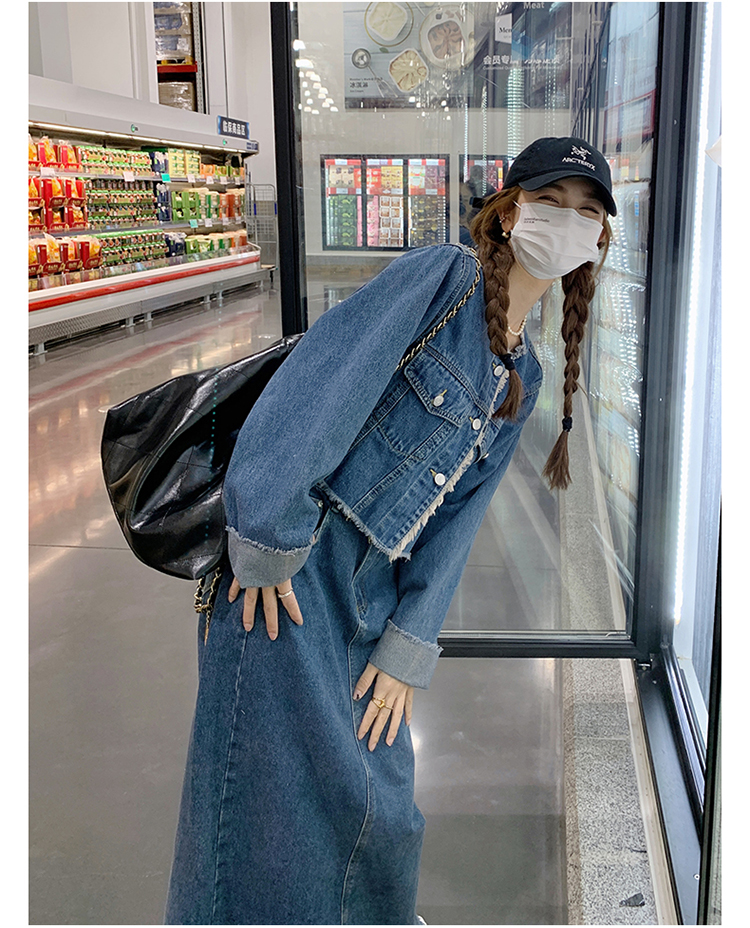 デニムセットアップ こなれ感デニムジャケットスカートセット