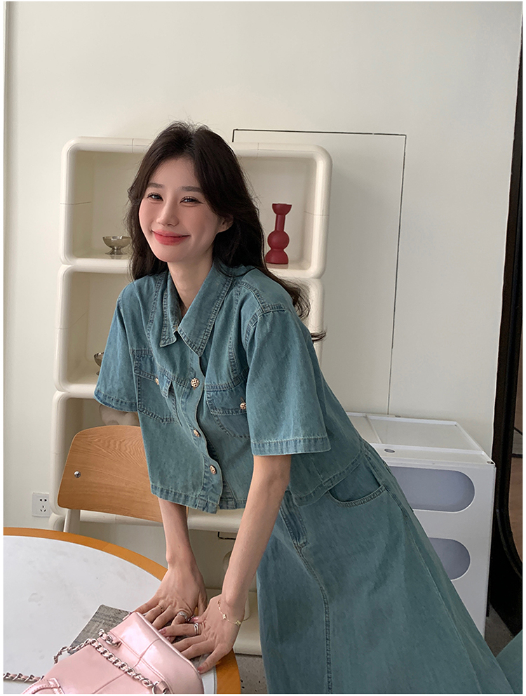 デニムセットアップ さわやか春夏セパレートスカート