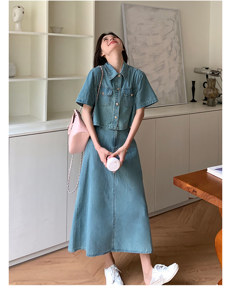 デニムセットアップ さわやか春夏セパレートスカート