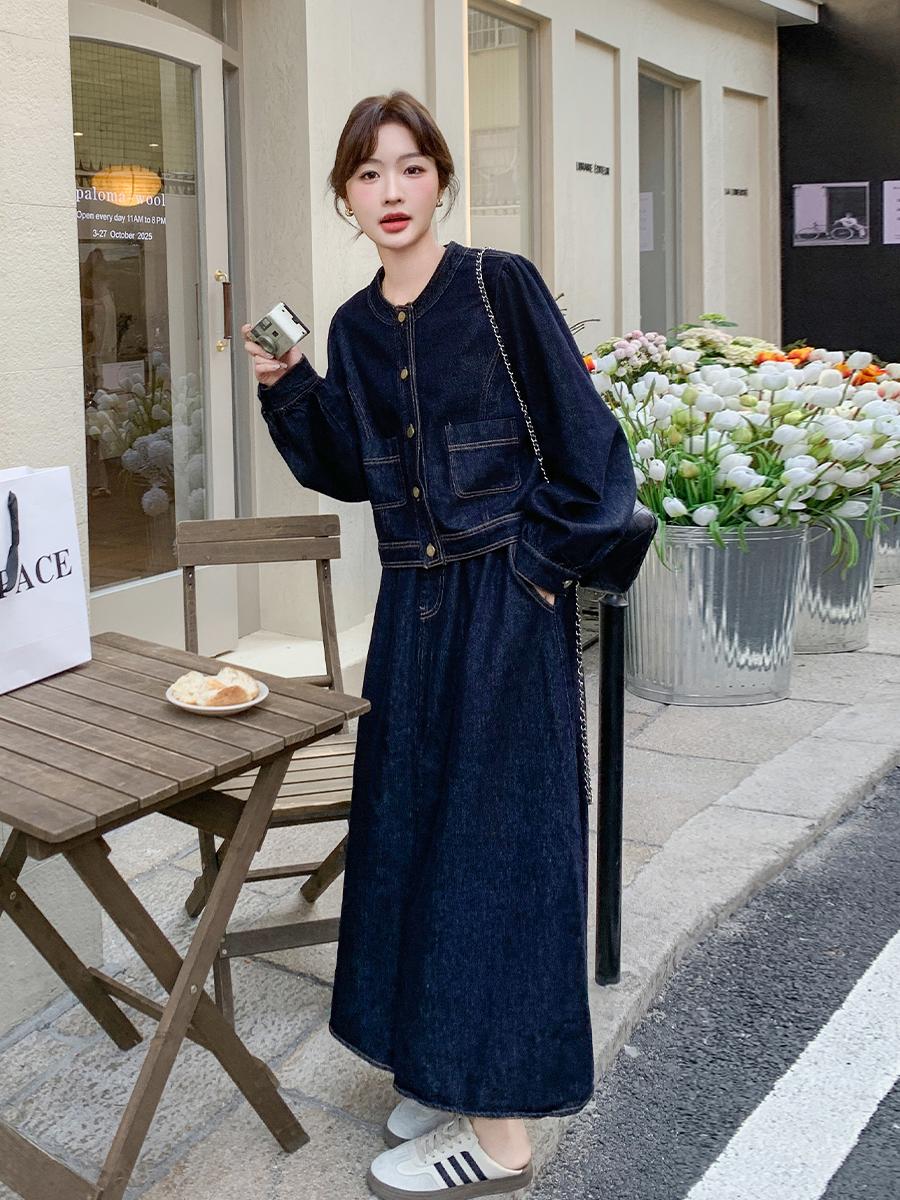 デニムセットアップ ゆったりシルエット デニムセットアップ