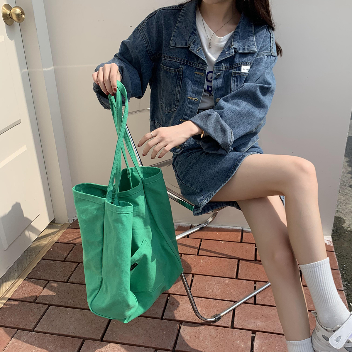 デニムセットアップ こなれ感ジャケット＆ミニスカート
