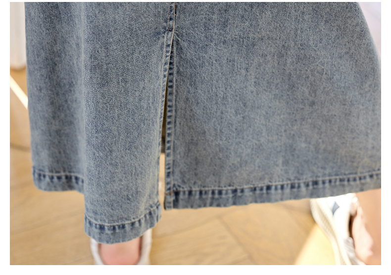 デニムセットアップ レトロ調クロップドデニムセット