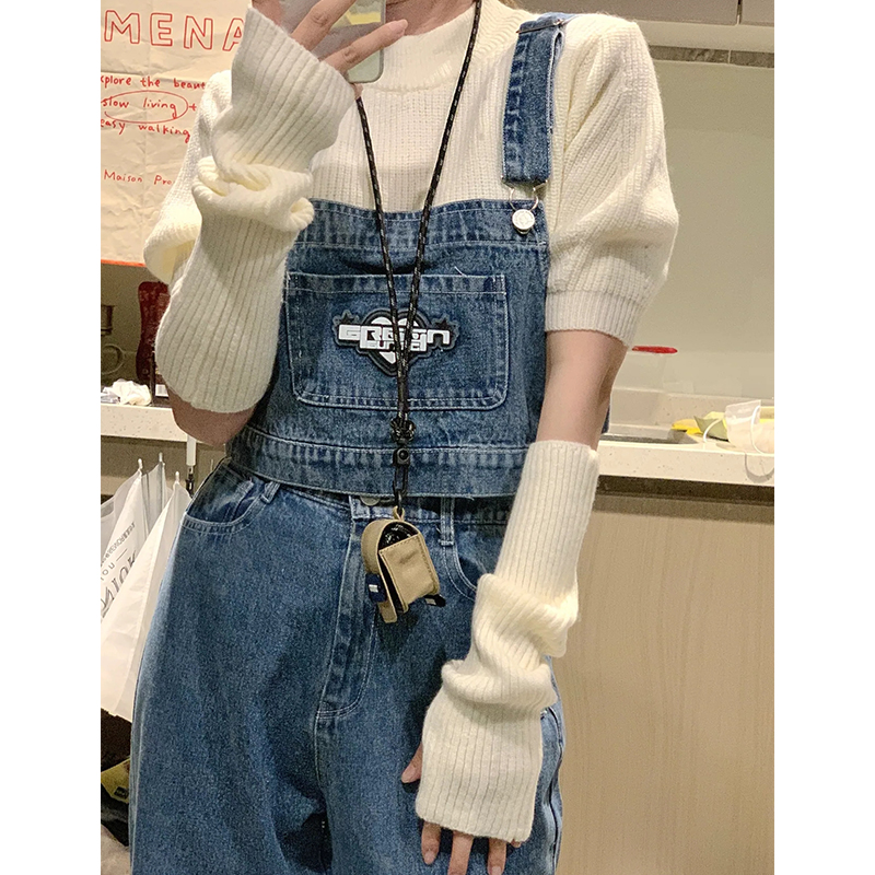 デニムセットアップ オーバーサイズデニムビスチェオーバーオール