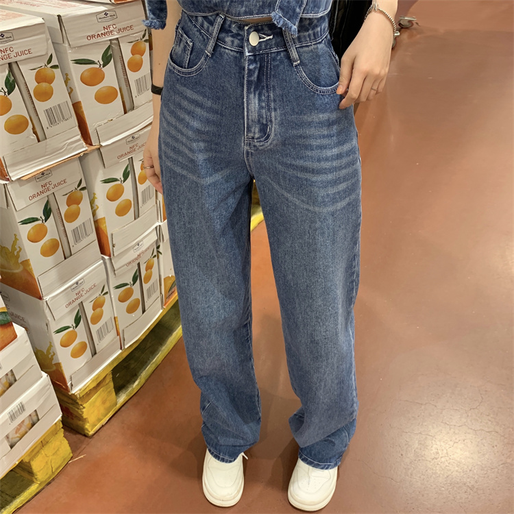 デニムセットアップ ゆったりデニムビスチェオーバーオール