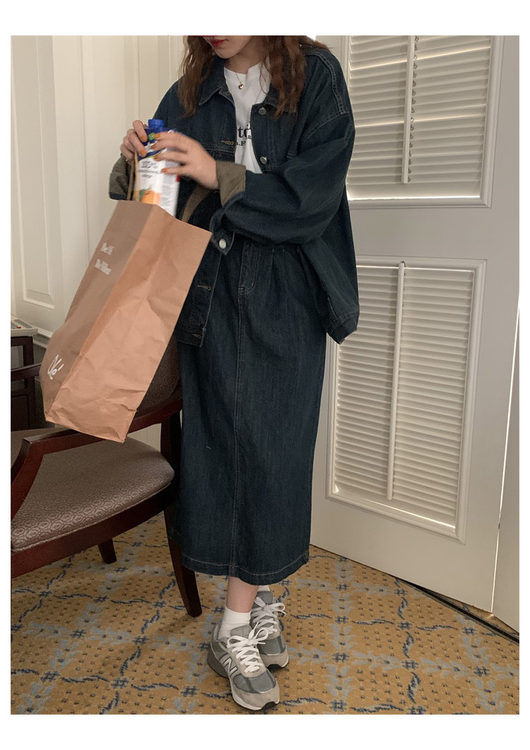 デニムセットアップ ゆったりシルエットデニムセットアップ