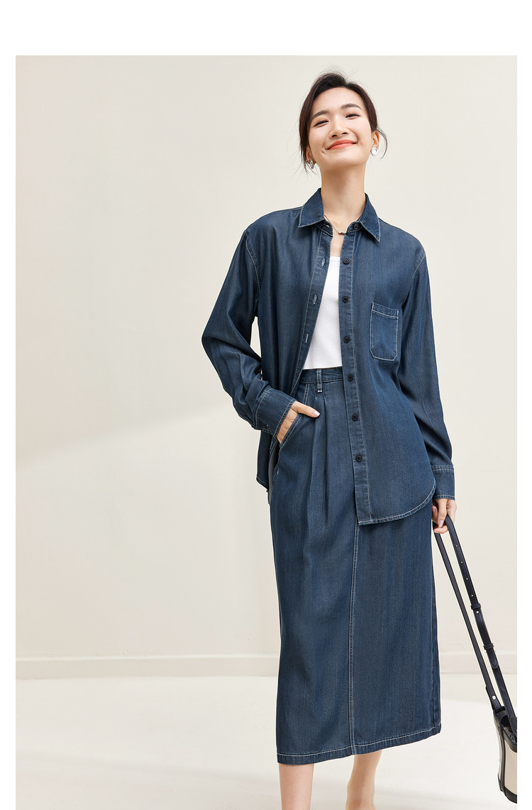 デニムセットアップ こなれ感ゆるシルエットデニムセット