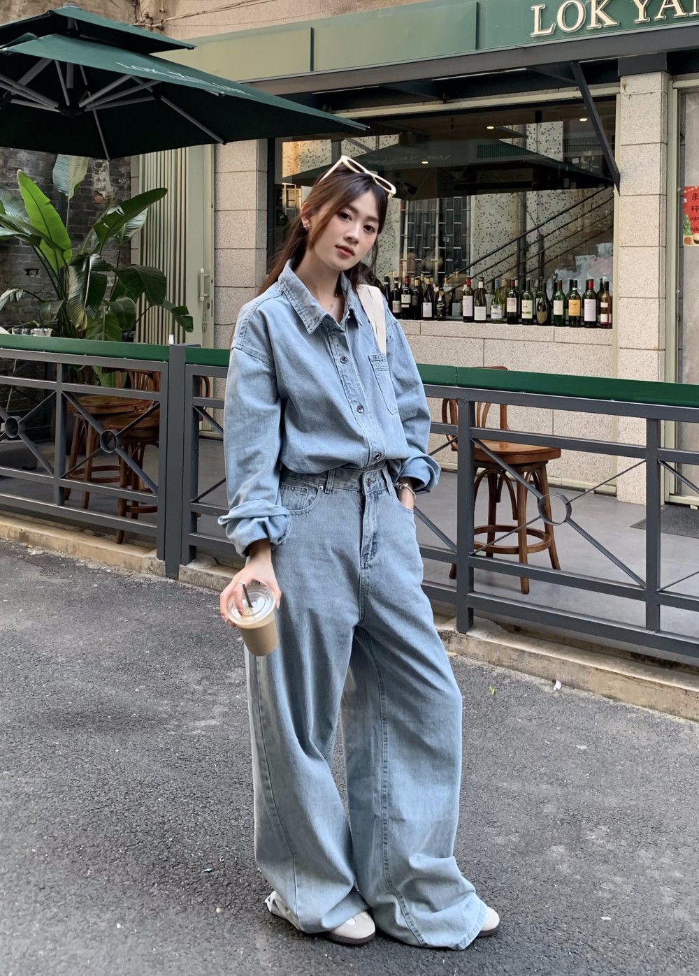 デニムセットアップ こなれ感ゆったりデニムセット