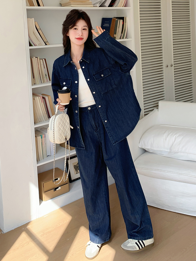 デニムセットアップ ゆったりシルエット デニムセット
