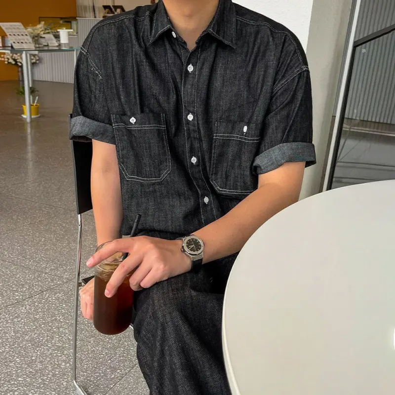 デニムセットアップ ワークテイスト ゆったりデニムセット