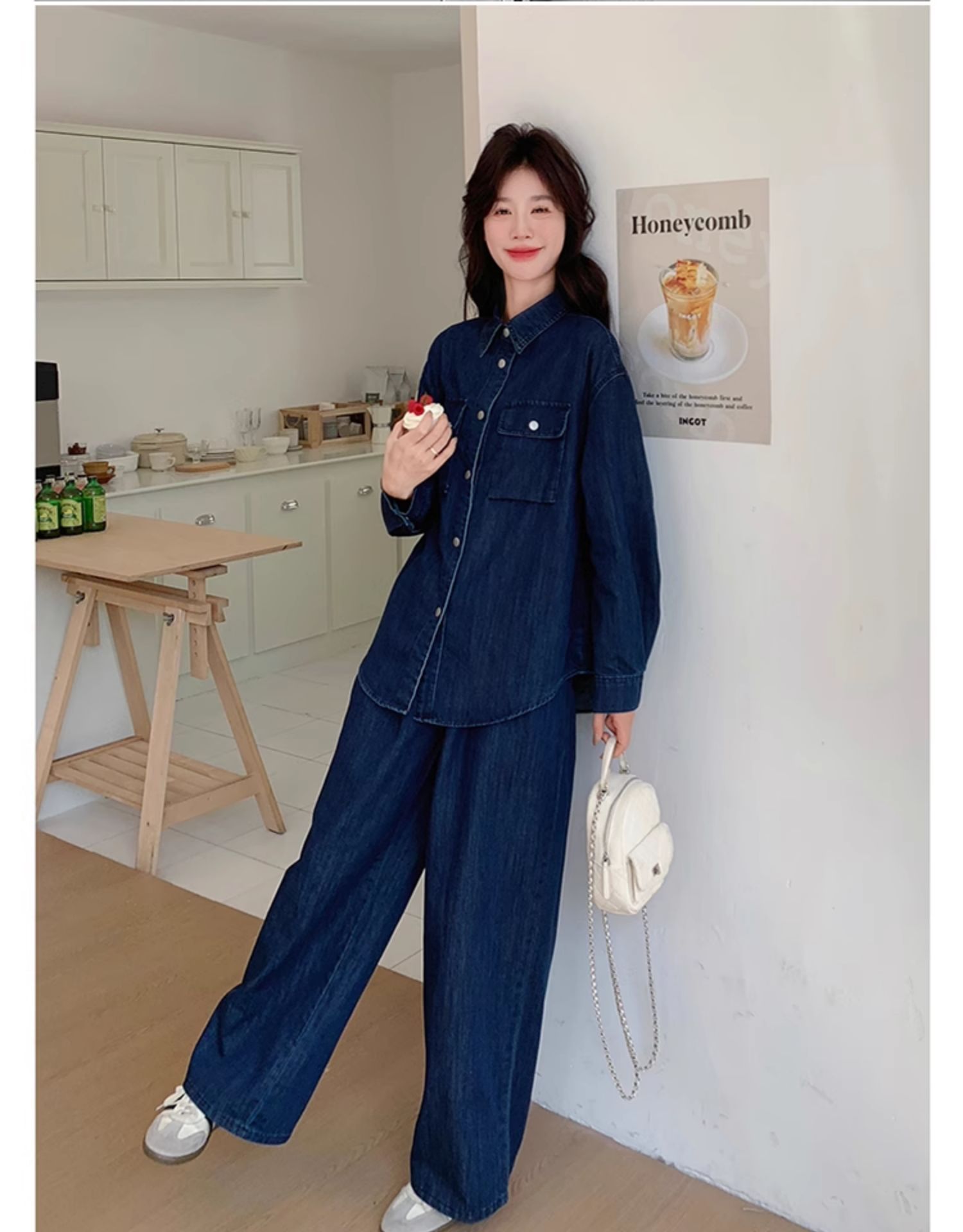 デニムセットアップ ゆったりシルエット デニムセット