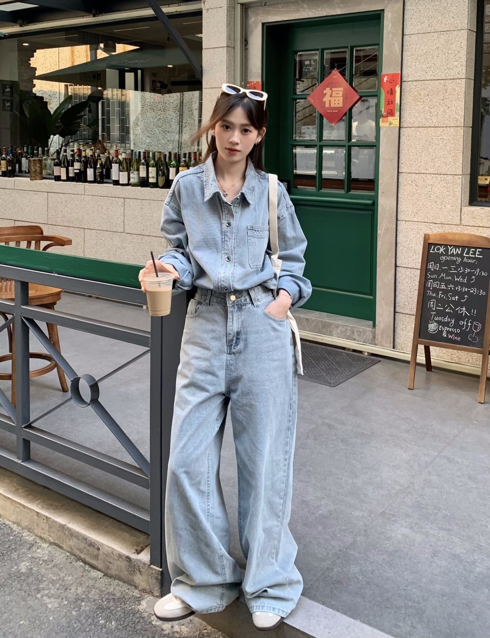 デニムセットアップ こなれ感ゆったりデニムセット