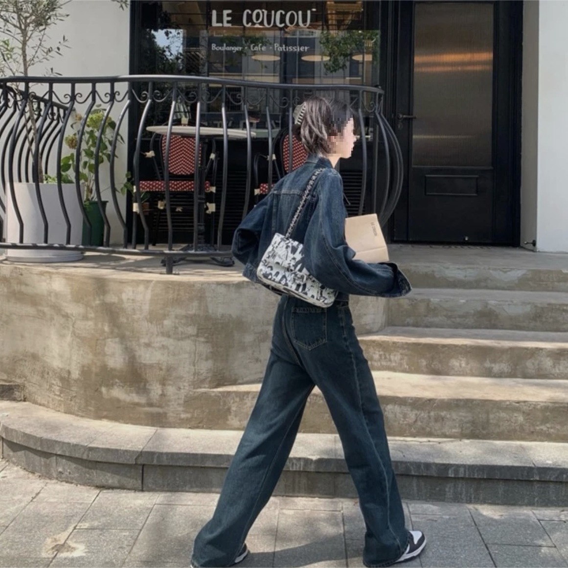 デニムセットアップ ゆったりシルエット ジージャン セットアップ 上下セット