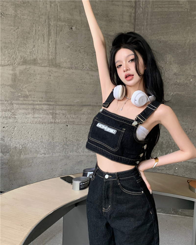 デニムセットアップ ストリートビスチェデニムセット