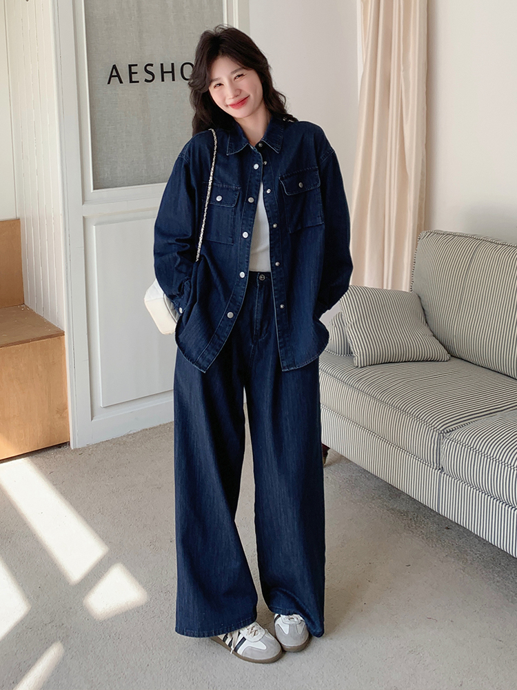 デニムセットアップ ゆったりシルエット デニムセット