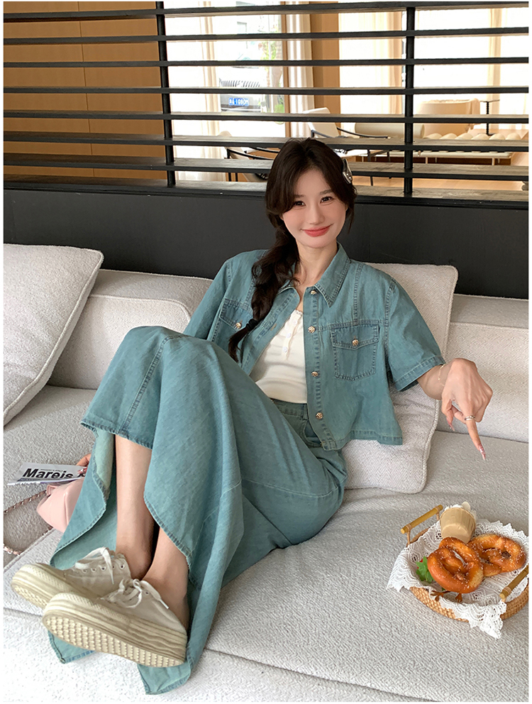 デニムセットアップ さわやか春夏セパレートスカート