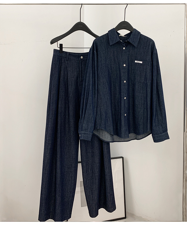 デニムセットアップ ゆったりシルエットデニムセットアップ