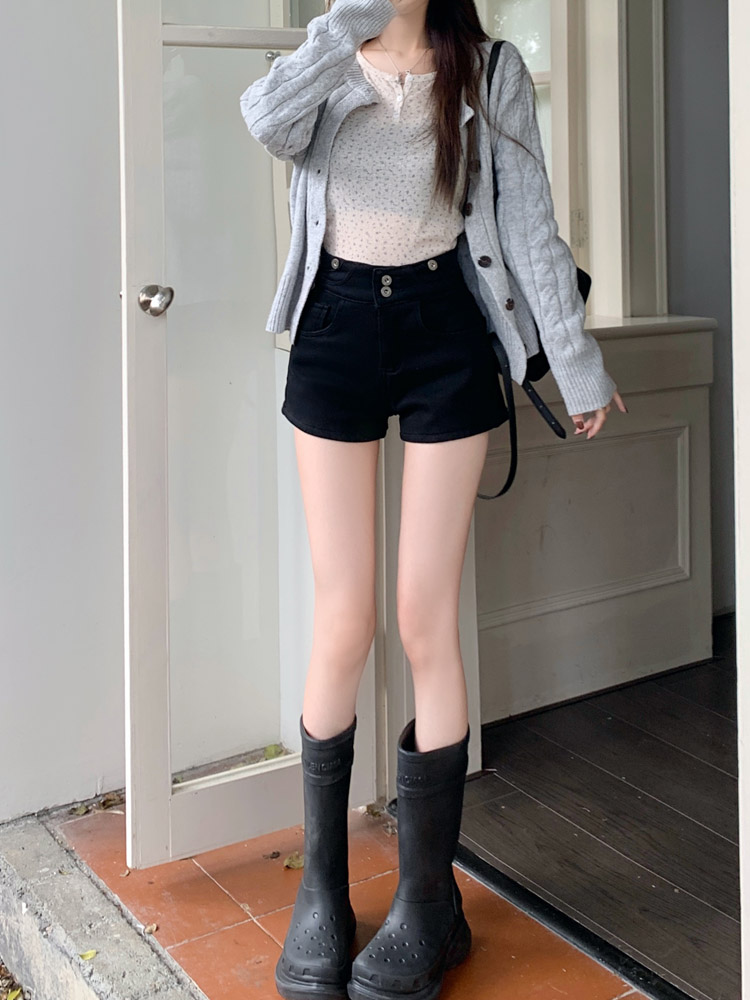 レディースジーンズパンツ もこもこ裏起毛デニムパンツ