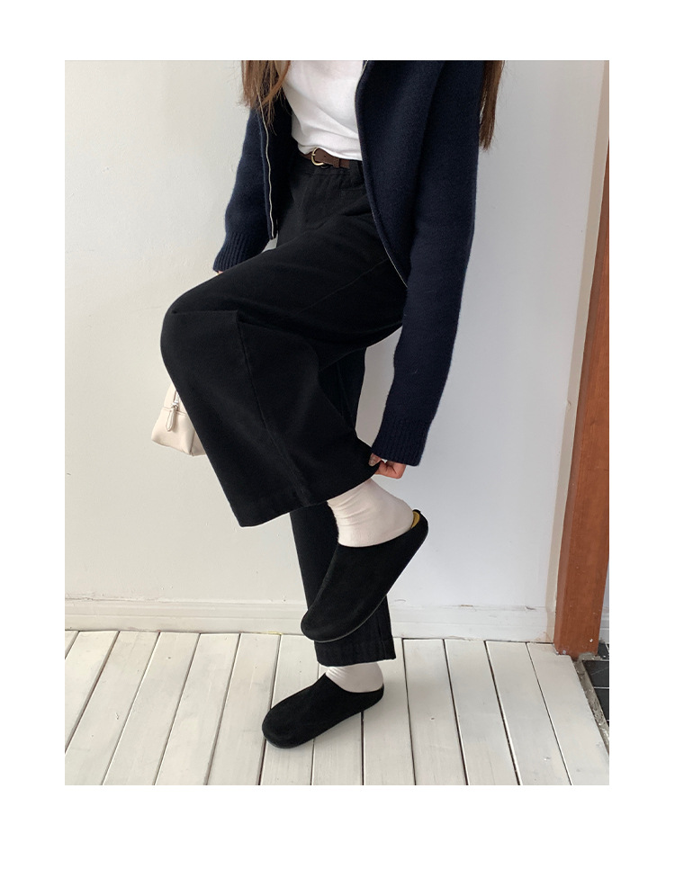 ハイウエストワイドデニムパンツ