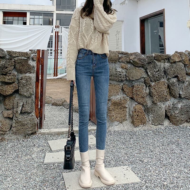 レディース ジーンズ 美脚見せスキニーデニムパンツ