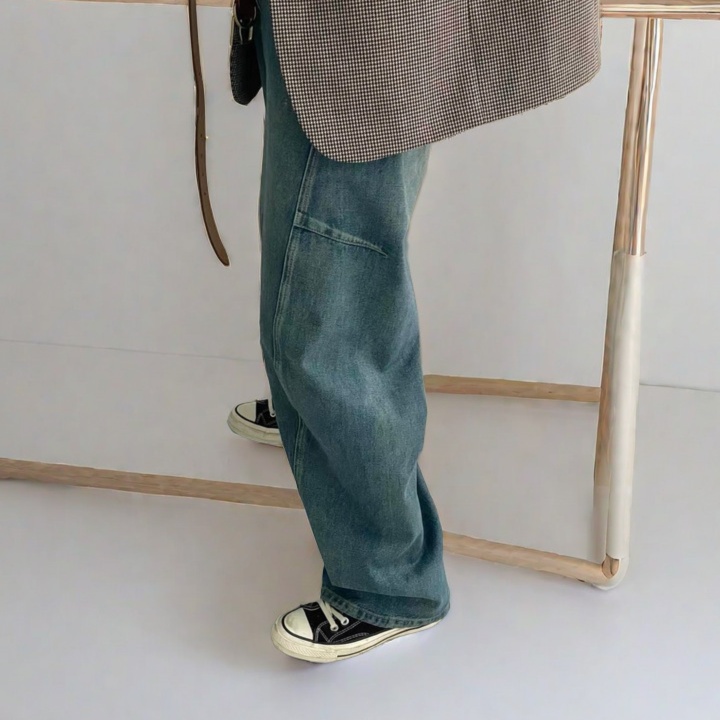 レディースジーンズパンツ　こなれワイドデニム