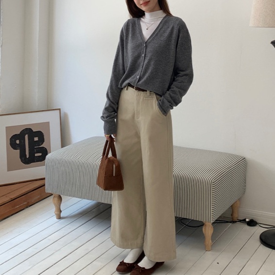ハイウエストワイドデニムパンツ