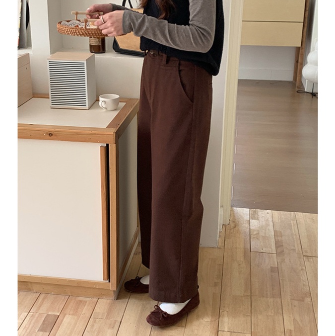 ハイウエストワイドデニムパンツ
