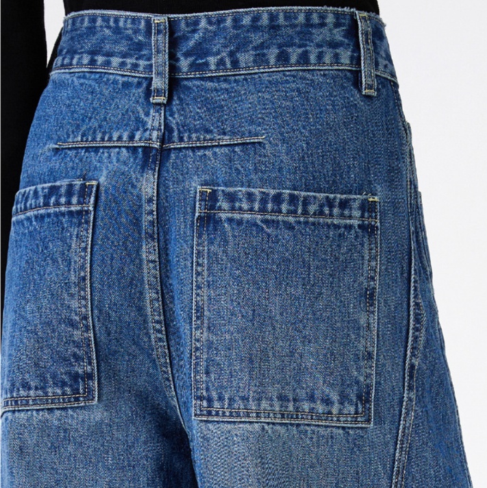 レディースジーンズパンツ バレルレッグデニムパンツ