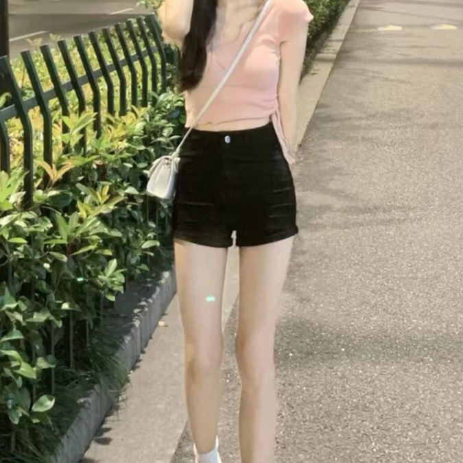 レディースジーンズパンツ レディースジーンズ美脚ショートパンツ