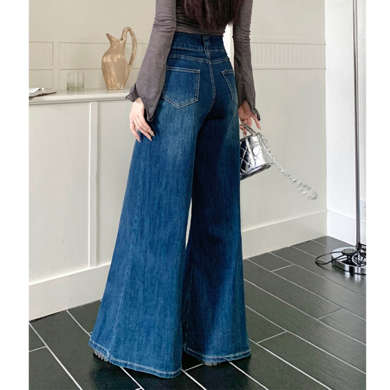 レディースジーンズパンツ 美脚効果抜群 極上ワイドデニム