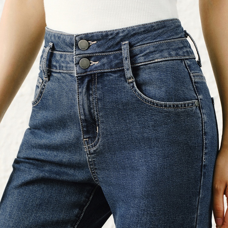 レディースジーンズパンツ ハイウエスト美脚フレアデニムパンツ