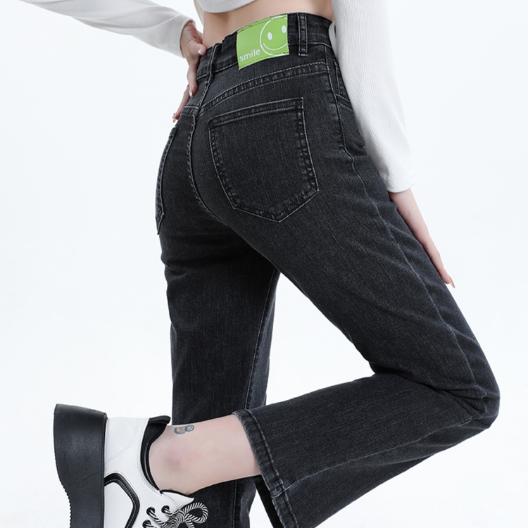 レディースジーンズパンツ 美脚ストレートデニムパンツ