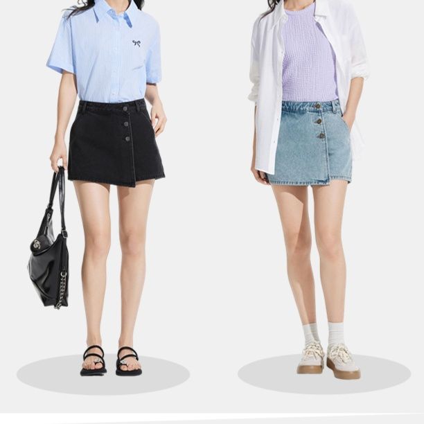 レディース ジーンズ 前ボタン レトロ風 デニムショートパンツ