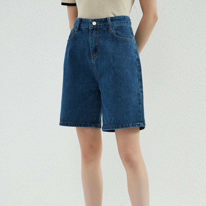 レディース ジーンズ すっきりシルエット デニムショートパンツ