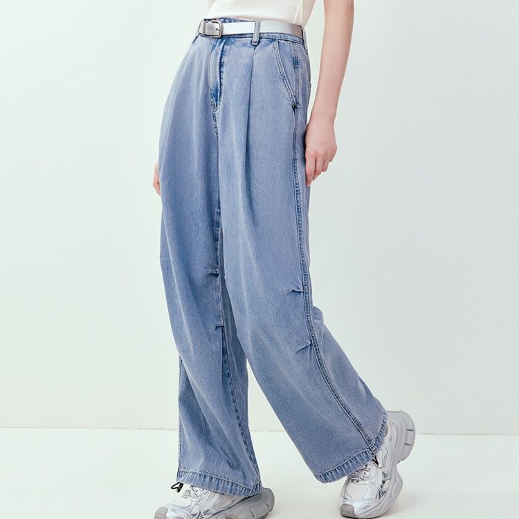 レディース ジーンズ ゆったりシルエット ワイドストレート