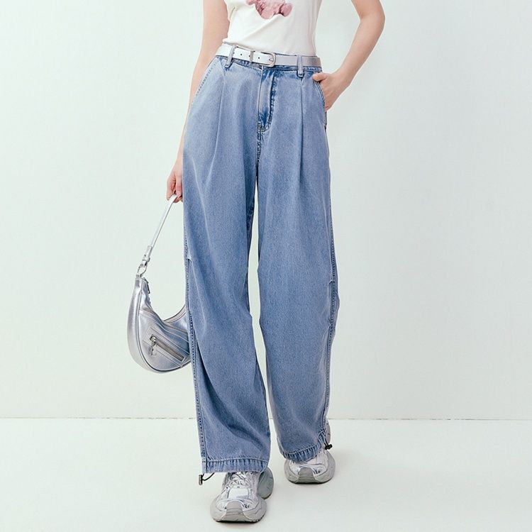 レディース ジーンズ ゆったりシルエット ワイドストレート