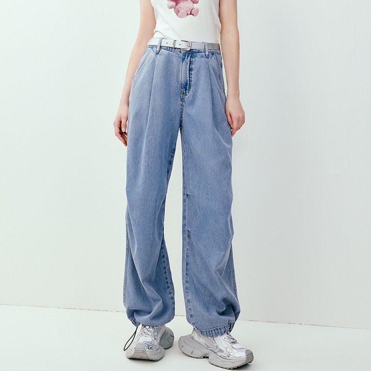 レディース ジーンズ ゆったりシルエット ワイドストレート