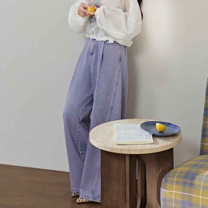レディース ジーンズ ゆったりシルエットワイドデニム