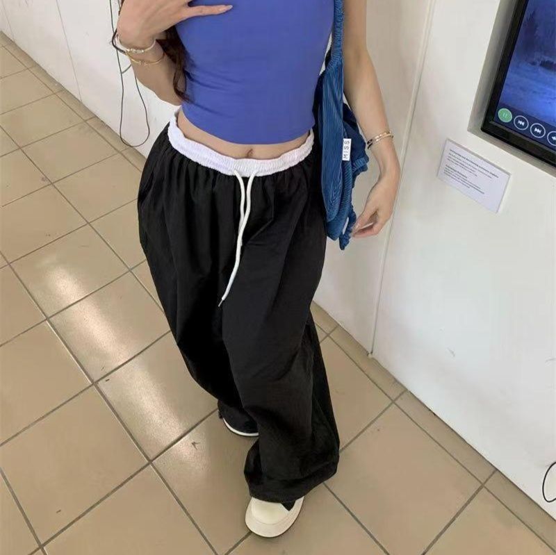 レディース ジーンズ ゆったりドローコードカーゴパンツ
