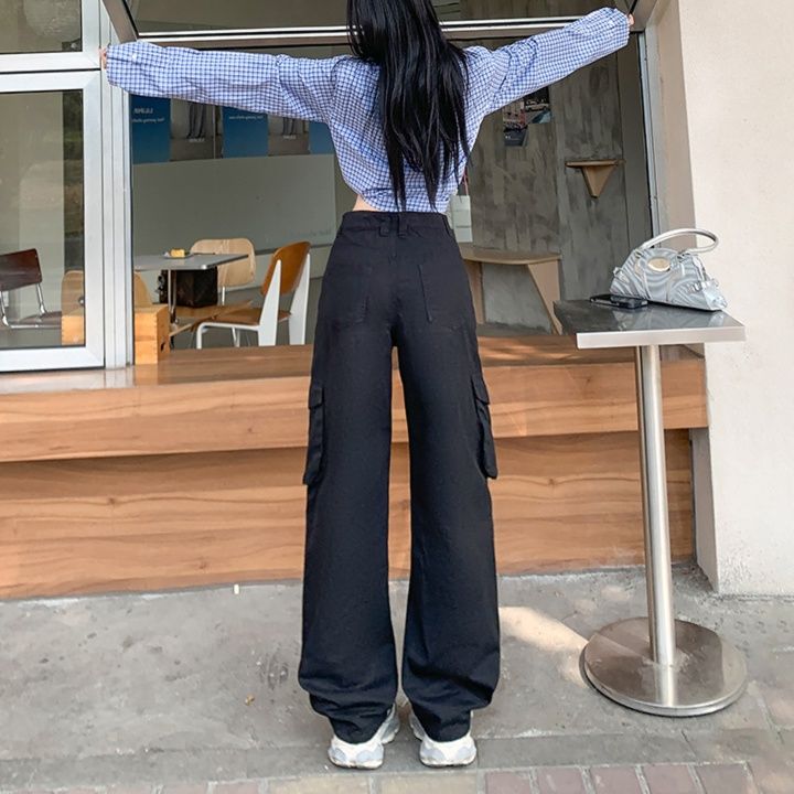 レディース ジーンズ ワイドシルエット カーゴパンツ