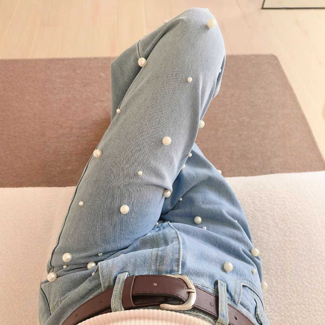 レディースジーンズパンツ パールデニムパンツ