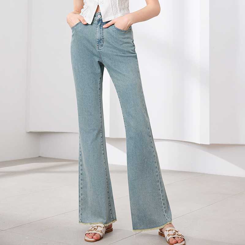 レディースジーンズパンツ 美シルエットフレアデニム