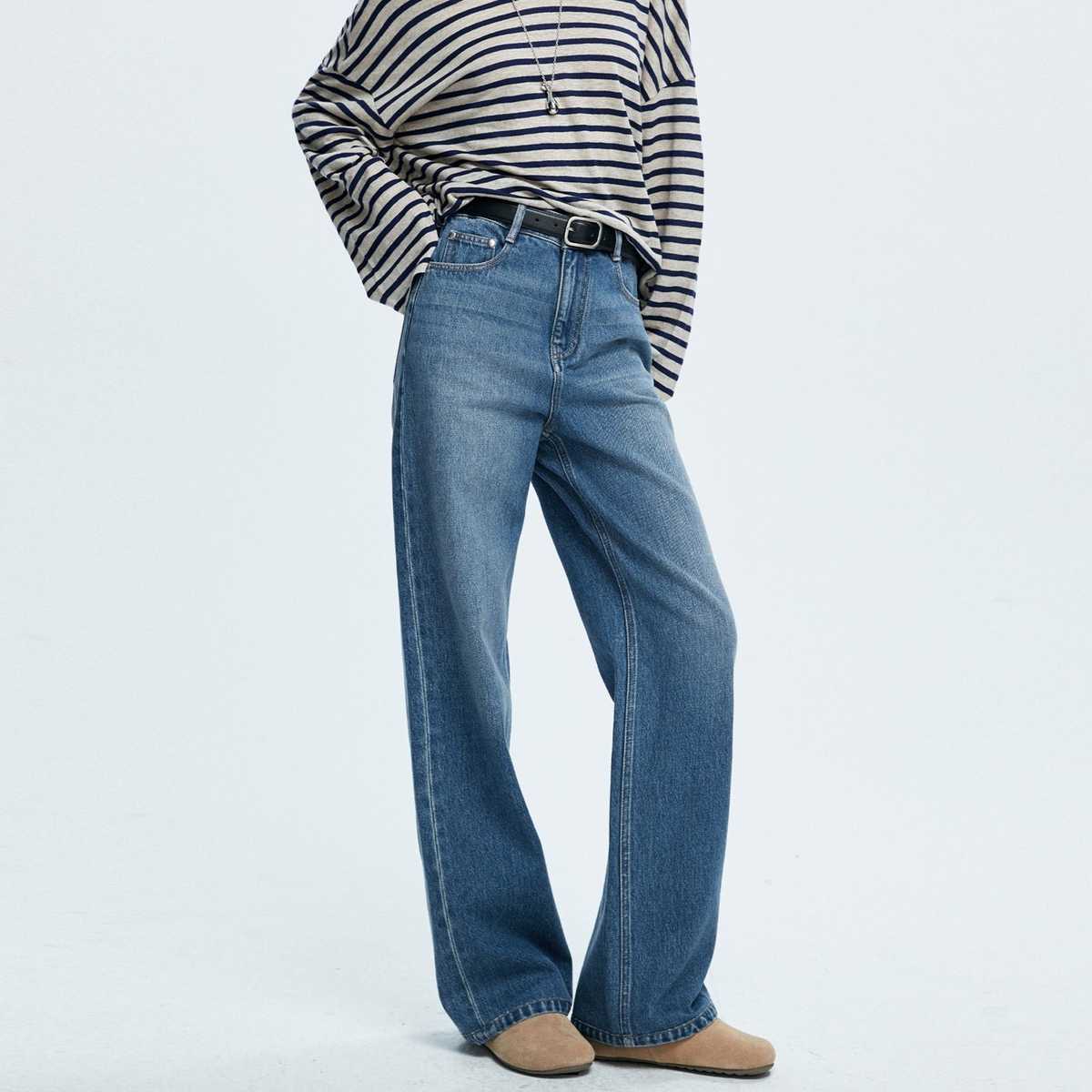 レディース ジーンズ ストレートデニム