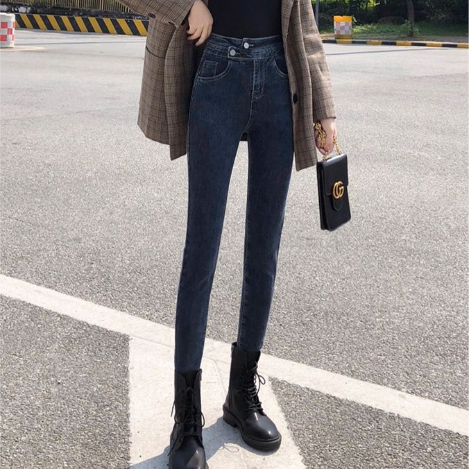 レディース ジーンズ 美脚効果抜群ストレッチスキニーデニムパンツ